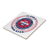 赤、白、青のアラスカセラミックタイル タイル (側面)