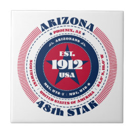 赤、白、青のアリゾナのセラミックタイル タイル
