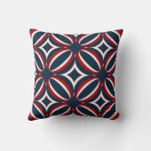 赤、白、青のアールデコ枕 クッション (裏面)