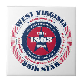 赤、白、青のウェストバージニアのセラミックタイル タイル