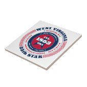 赤、白、青のウェストバージニアのセラミックタイル タイル (側面)