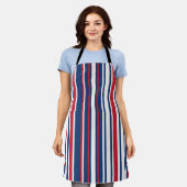 赤、白、青のエプロン エプロン (着用した状態)