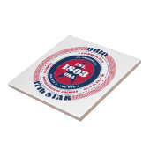 赤、白、青のオハイオのセラミックタイル タイル (側面)