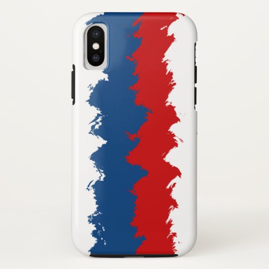 赤、白、青のカッコいいストライプ各 Case-Mate iPhoneケース (裏面)