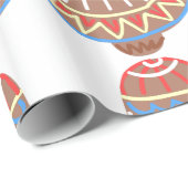 赤、白、青のクリスマスホリデークッキー ラッピングペーパー (ロールコーナー)