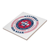 赤、白、青のケンタッキーのセラミックタイル タイル (側面)