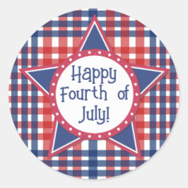 赤、白、青のケーキポップ・アートの ラウンドシール