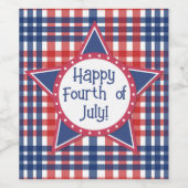 赤、白、青のケーキポップ・アートの ワインラベル (シングルラベル)