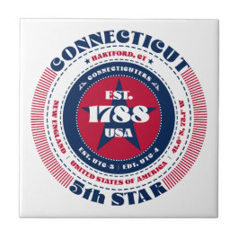 赤、白、青のコネチカットのセラミックタイル タイル