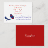 赤、白、青のサッカーのエンクロー結婚ジャ エンクロージャーカード (正面/裏面)