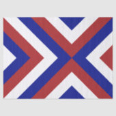 赤、白、青のシェブロンティッシュペーパー 薄葉紙 (正面)