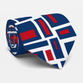 赤、白、青のジオメトモダンリ ネクタイ (ロール)