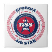 赤、白、青のジョージアのセラミックタイル タイル (正面)