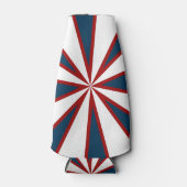 赤、白、青のスターバストクール ボトルクーラー (正面)