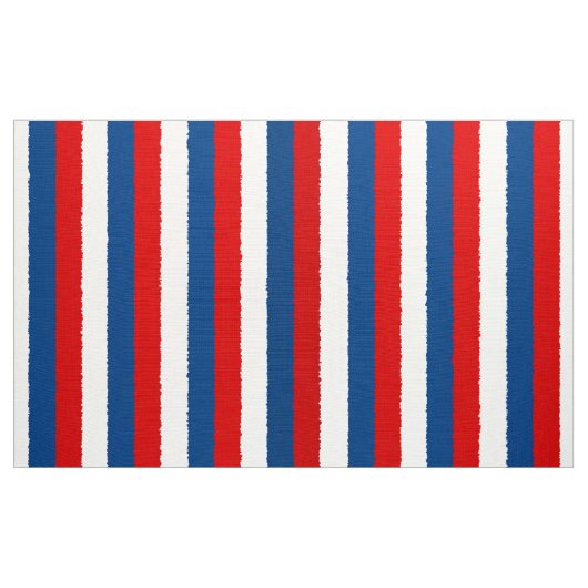 赤、白、青のストライプ ファブリック (ヤード)