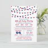 赤・白・青のストリングライト7月パーティー4日 招待状 (スタンド正面)
