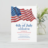 赤・白・青のストリングライト7月パーティー4日 招待状 (スタンド正面)