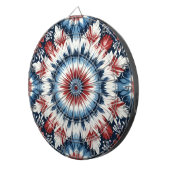 赤、白、青のタイ染料 ダーツボード (正面右)