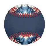 赤、白、青のタイ染料 野球ボール (裏面)