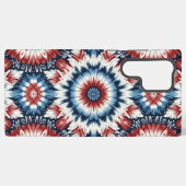 赤、白、青のタイ染料 SAMSUNG GALAXYケース (裏面横)