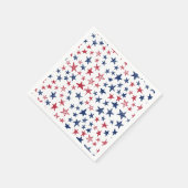 赤・白・青のドードル星 スタンダードカクテルナプキン (角)