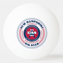 赤、白、青のニューハンプシャーサークル 卓球ボール