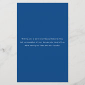 赤、白、青のハッピーメモリアルデーフォトカード (裏面)