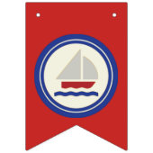 赤、白、青のバナーバ航海のンティング バンティングフラッグ (第2の旗)