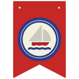 赤、白、青のバナーバ航海のンティング バンティングフラッグ