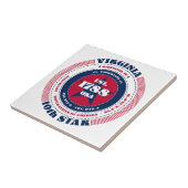 赤、白、青のバージニアのセラミックタイル タイル (側面)