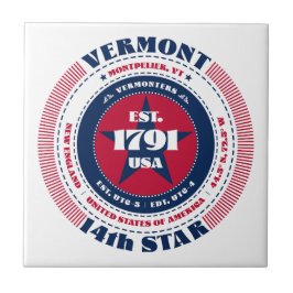 赤、白、青のバーモントのセラミックタイル タイル