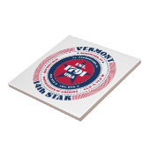 赤、白、青のバーモントのセラミックタイル タイル (側面)