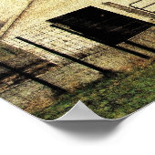 赤、白、青のバーンドキルト ポスター (角)