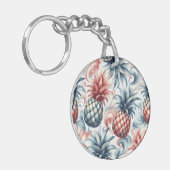 赤・白・青のパイナップル キーホルダー (正面左)