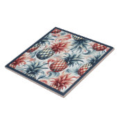 赤・白・青のパイナップル タイル (側面)