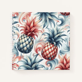 赤・白・青のパイナップル ノートブック