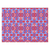 赤、白、青のパターンの球体 テーブルクロス (正面(横))