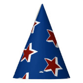 赤、白、青のパーティー帽子 パーティーハット (左)