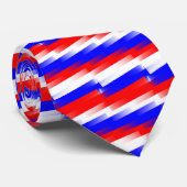 赤、白、青のピクセルのネクタイ ネクタイ (ロール)