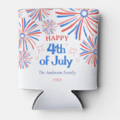 赤・白・青のフェスティバル7月4日の花火大会 缶クーラー (正面)