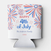 赤・白・青のフェスティバル7月4日の花火大会 缶クーラー (裏面)