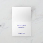 赤、白、青のフットボールウェディング感謝カード サンキューカード (内部)