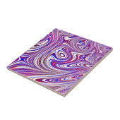 赤、白、青のフラクタルデザイン タイル (側面)