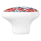 赤、白、青のフローラカスタムセラミックノブ セラミックノブ (側面)