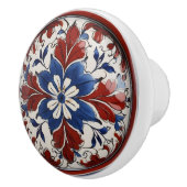 赤、白、青のフローラカスタムセラミックノブ セラミックノブ (右)