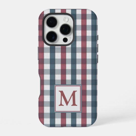 赤・白・青のプライド・モノグラム iPhoneケース (裏面)