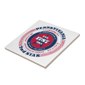 赤、白、青のペンシルバニアのセラミックタイル タイル (側面)