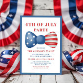 赤、白、青のボウ 4th of July 招待状