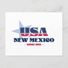 赤、白、青のポストカードにニューメキシコ ポストカード