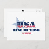 赤、白、青のポストカードにニューメキシコ ポストカード (正面/裏面)